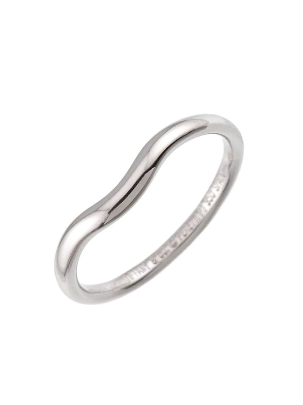 Tiffany & Co Curved Band Ring Platinum